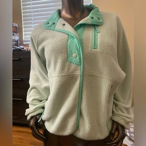 American eagle fleece mint green sweater